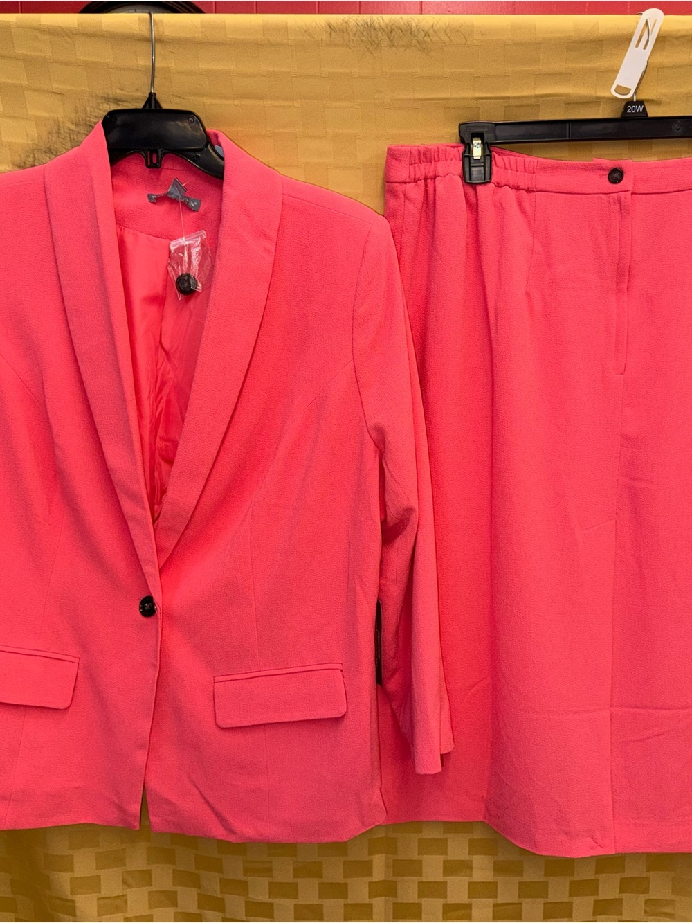 Jessica London Hot Pink Two-Piece Skirt Suit